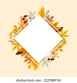 Autumn backgrounds. Colorful banners  frame with autumn fallen leaves
