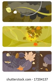 autumn backgrounds set