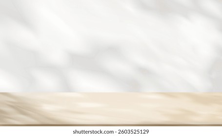 Autumn Background,White Wall Studio with Shadow Nature leaves on cement Floor,Empty Mockup Backdrop 3d Room Background Display Podium Stand Concept for Cosmetics,product presentation,Sale,Online 