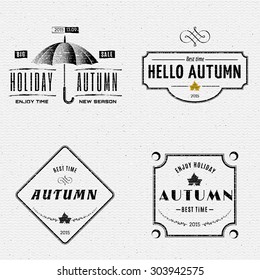 Autumn Badges Logos And Labels Can Be Used To Design Packages Of Goods During Autumn Sales