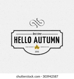 Autumn badges logos and labels can be used to design packages of goods during autumn sales