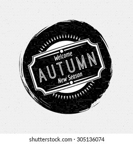 Autumn badges logos and labels can be used to design packages of goods during autumn sales