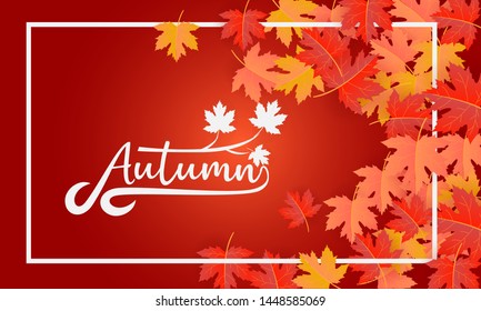 autumn banner background vector illustration 