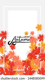 autumn banner background vector illustration 