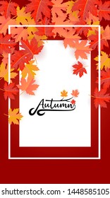 autumn banner background vector illustration 