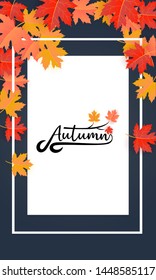 autumn banner background vector illustration 
