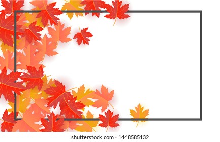 autumn banner background vector illustration 