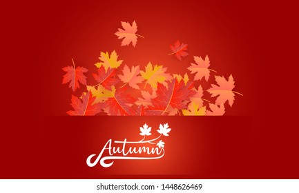 autumn banner background vector illustration