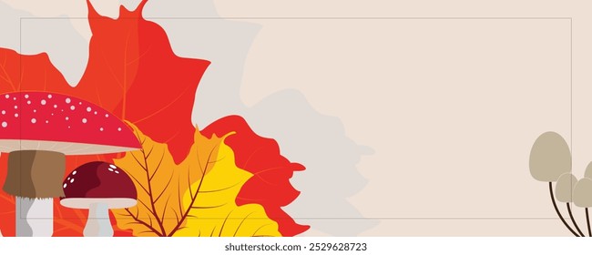 Otoño Anuncio de fondo Vector de color natural Noviembre y temporada