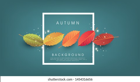 Autumn banner background.seasonal vector illustration