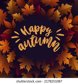 Autumn Banner With Colorful Leaves For Social Media, Promotional Materials, Ads, Email Marketing.