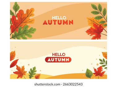 Autumn Banner, flache Illustration, Vektor
