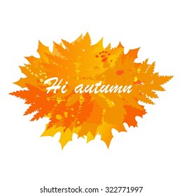 Autumn banner with the image of leaves.