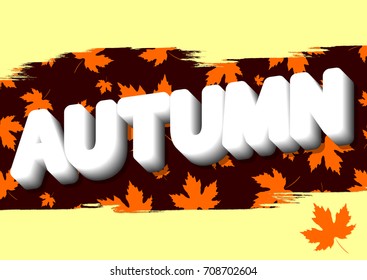 Autumn banner, poster design template, vector illustration