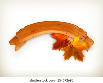 Pancarta de otoño, vector