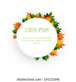 Autumn banners with colorful leaves Vector