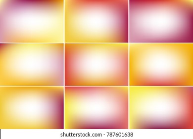 Autumn banners. Purple and yellow colors. Blurred abstract vector backgrounds with copy space. Colorful gradient mesh collection.