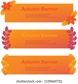 Autumn banners,Vector illustration.