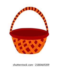 Autumn basket. Doodle vector illustration