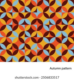 Herbst. Bauhaus abstrakte geometrische Muster. Skandinavischen Stil geometrische nahtlose Mosaik. Poster zum Verkauf, Banner, Umschlag, Flyer.