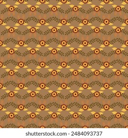 Diseño de patrón de Vector sin costura de las bellezas de otoño