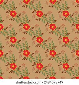 Autumn Beauties Seamless Vector Pattern Design