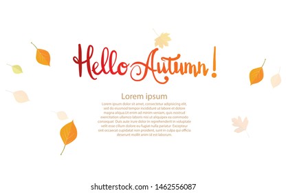 autumn with beautiful leaves. background or banner template