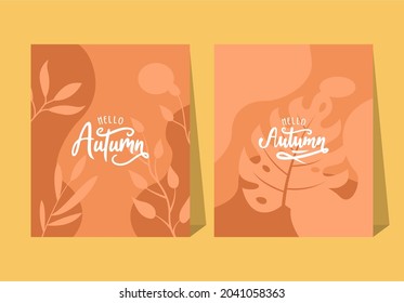 autumn with beautiful leaves. background, banner template, poster or card.