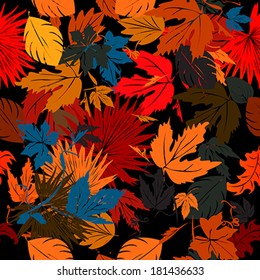 Autumn bed, seamless pattern design