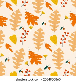 Autumn the Beginning seamless pattern