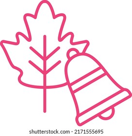 Autumn Bell vector icon. Can be used for printing, mobile and web applications.