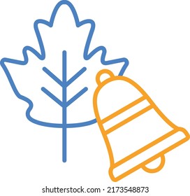 Autumn Bell vector icon. Can be used for printing, mobile and web applications.