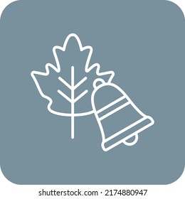 Icono vectorial de la Campana de otoño. Se puede usar para imprimir, móviles y aplicaciones web.