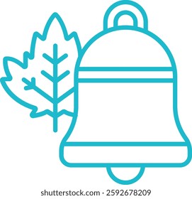 Autumn Bell vector icon. Can be used for printing, mobile and web applications.