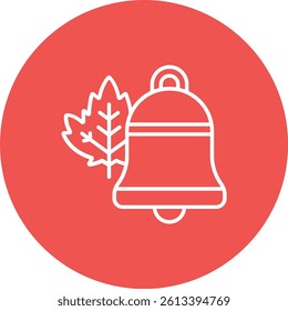 Autumn Bell vector icon. Can be used for printing, mobile and web applications.