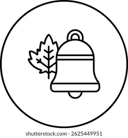 Ícone de vetor Autumn Bell. Pode ser usado para impressão, aplicativos móveis e da Web.