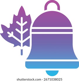 Autumn Bell vector icon. Can be used for printing, mobile and web applications.