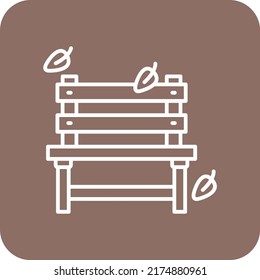 Autumn Bench vector icon. Can be used for printing, mobile and web applications.
