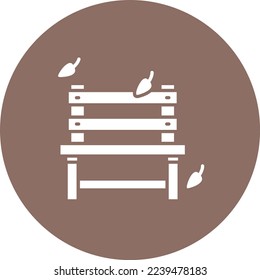 Autumn Bench vector icon. Can be used for printing, mobile and web applications.
