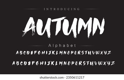 Autumn Best Alphabet Painting Paint Brush Beauty Script Logotype Font lettering handwritten