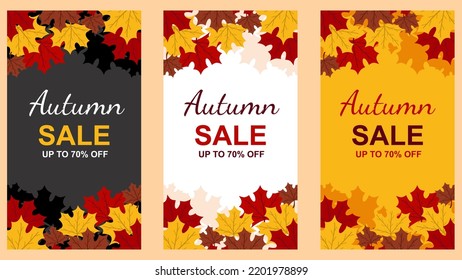 Autumn Big Sale Promotion Banner Background Design Template