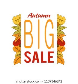 Autumn big sale vector bacground