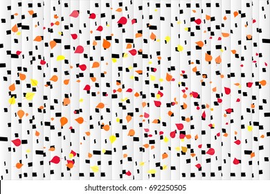 Autumn birch forest pattern, graphic art, vector