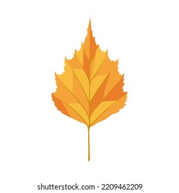 Autumn birch tree leaf. Leaf fall. Vector illustration.