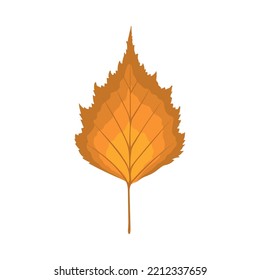 Autumn birch tree leaf. Leaf fall. Vector illustration.