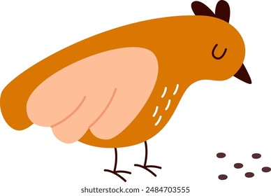 Ilustración vectorial de grano para comer pájaros de otoño
