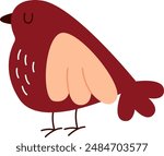Autumn Bird Hand Drawn Vector Illustration