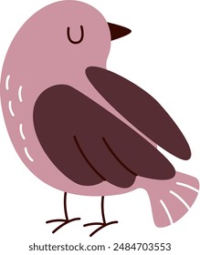Autumn Bird Hand Drawn Vector Illustration