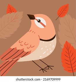 Herbstgeflügel- und Laubdesign