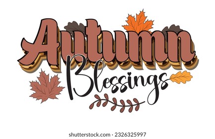 Autumn Blessings Sublimation T-Shirt Design